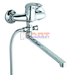 смеситель G.Lauf для ванны с плоским пов. изливом, ø40, клапанный дивертор KLO6-A048