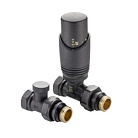 Комплект терморегулирующего оборудования для радиатора прямой (серый) DN15, 1/2"