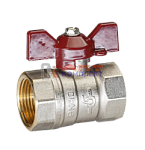 Кран шаровой 3/4” вн/вн, бабочка, латунь, PN40, ГОСТ стандарт, Temper (22шт)