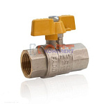 Кран шаровый газовый Zegor полнопроходной Pn40 латунь никель 3/4" вн-вн бабочка (шт)