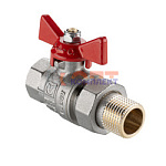 Кран шаровой BASE-ГОСТ DN20 3/4" вн.-нар. PN40 со сгоном, бабочка (7/42шт)