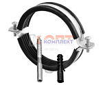 КОМПЛЕКТ (Хомут метал. с резин. упл. + шпилька + дюбель) 1 1/4" М8 (38-44мм) (90шт)