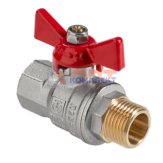 Кран шаровый Дн 15 (1/2")  вн.-нар. бабочка ГОСТ полнопроходной (12/48шт) 0