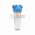 Магистр. фильтр SL10 3/4" для ХВС с картриджем РР прозрач корпус с резьбой АКВАСТИЛЬ (1/12шт)
