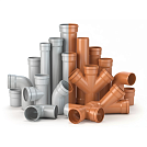 Канализационные трубы и фитинги